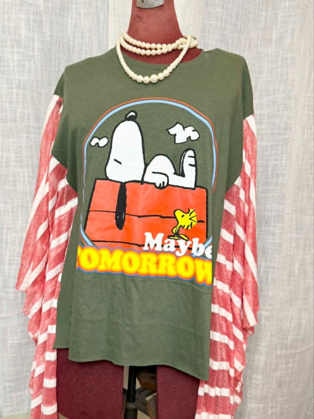 NEW & ONLY 1! Upcycled Snoopy T-Shirt